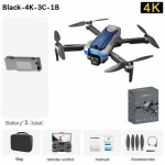 Uus S8S Drone 8K Professional 3-kaadriline &otilde;hukaamera umbsuunaline takistuste v&auml;ltimine UVA nelja rootoriga EIS optilise vooluga WIFI lennukim&auml;nguasi 4K 1 battery must