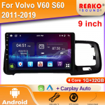 Android autoraadio Volvo V60 S60 2011-2019 jaoks Video Multimeedia Bluetooth M&auml;ngija Navigatsioon GPS Carplay Autoradio stereo 4 core 1GB+32GB carplay
