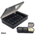 V&auml;rskendatud igan&auml;dalane pillide korraldaja &uuml;mbris 7 p&auml;eva reisipillikarbi konteiner 3 korda p&auml;evas, suur mahutavus vitamiinide jaoks meditsiinis kala&otilde;lis must