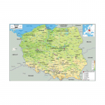 Inglise kaart Poola Kaart Geograafiline kaart Seinakujundus Taust Elu Kodu &Otilde;ppestuudio tarvikud Dekoratiivne rippuv pilt 42*30cm