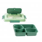 Bento l&otilde;unakarp koos lekkekindla kastmekarbiga, mitme kambriga suupistekarbi toiduvalmistamise mahutid kooli jaoks A roosa