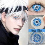 MillCreek Cosplay Anime kontaktl&auml;&auml;tsed 14,5mm 1 aasta kasutusaeg Gojo Satoru meik Halloween Cosplay (Osta 1, saad 1 tasuta) 0 sinine