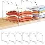 Lihtsad kapid Riiulid Korraldaja Reguleeritavad L&auml;bipaistvad riiulite eraldajad magamistoa/k&ouml;&ouml;gi jaoks CHINA