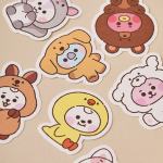 BT21 BABY Fluffy kleebiste komplekt 7ea (3 Valikud) 1 PCS