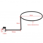 1TK Must Valge Mootorrattakiivri Hoidja Riidepuu Riiul Seinale Paigaldatav Konks Mantlitele M&uuml;tsidele M&uuml;tsidele Kiivri Riiul Must Terasest Tarvikud