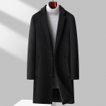 S&uuml;gise ja talve meeste villane mantel keskmise pikkusega ja pikk, &uuml;likonnakraega, puuvillaga paksustatud villane mantel, trenchcoat, meeste mantel 170