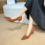 Mood Suured Mood k&otilde;rged kontsad 2024 Kevade ja s&uuml;gise uus pidulik temperament Seksikad ja mugavad t&ouml;&ouml;professionaalsed kingad 36 veinipunane v&auml;rv