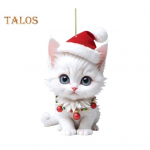 Kassi kassipoja ripats m&uuml;tsiga auto tahavaatepeegli rippuv kaunistus akr&uuml;&uuml;list multikas auto sisekujundus j&otilde;ulukink Cat