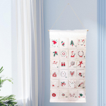 Christmas Advent Calendar, Empty Calendars to Fill Hanging Bag, Practical, 24 Cute