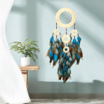 Boheemlaslik Makramee Seinakaunistus Sulg Ripats 20x75cm K&auml;sitsi Valmistatud Dekoratiivne Kodukaunistus Lastele Green Circle