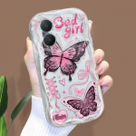 Armas koomiksimustriga kreemjas tekstuuriga korpus, lainelise servaga pehme silikoonkaanega telefoni&uuml;mbris Vivo jaoks Vivo Z5 valge