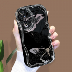 Armas koomiksimustriga kreemjas tekstuuriga korpus Lainelise servaga pehme silikoonkaanega telefoni&uuml;mbris Huawei Honor Infinix Tecno iPhone'i jaoks Honor 90 5G puhas