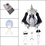 Anime Ram Rem Lolita Neiu Cosplay Re Life In A Different World From Zero Kost&uuml;&uuml;mid Naiste Loli Kleit Halloweeni Peo &Uuml;likond XL gray