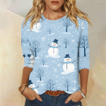 Naistele m&otilde;eldud 3/4 varrukatega s&auml;rgid Graafilised t-s&auml;rgid Pluusid, vabaaja topid Pullover L roheline