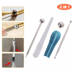 5 tk tihendusotsik, aplikaator, viimistlust&ouml;&ouml;riist spaatliga plastikust liimilabidas plaatide telliskivi vuugid p&otilde;randa silikooni eemaldaja s&uuml;stm&ouml;rdi komplekt