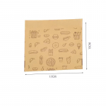 50 tk &uuml;hekordselt kasutatav j&otilde;upaber rasvakindel paberkotid toidu pakke kott grill Burrito pannkoogid liha kuklid suupistekott 17x15cm