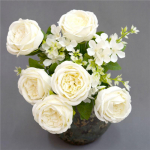 1 Bouquet 9 heads Artificial Peony Tea Rose Flowers Camellia Silk Fake Flower flores for DIY Home Garden Wedding Decoration