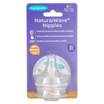 Lansinoh, NaturalWave niplid, aeglane vool, 2 tk