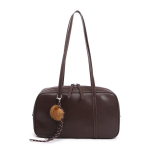 Ehtne Nahast Naiste Kott Premium Boston Padi Kott T&ouml;&ouml;le K&auml;imiseks Moodne K&otilde;ik-&uuml;hes Crossbody Kott kohv