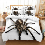 Tarantelli Prindiga Voodipesu 3D Prindiga Must Pruun &Auml;mblik Tekikott Komplekt Putukate Teema Valge Tekikott Magamistoa Kaunistus Lastele T&auml;iskasvanutele 135x200cm 2pcs