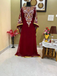 Islami Farasha Kaftan Stiilne K&auml;sit&ouml;&ouml; Kleit Pikk Maroko Dubai R&uuml;&uuml; Abaya FREE SIZE vaarika