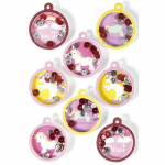 8 stickers 3D - Boules Licorne 4,5 cm