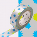 Masking tape - MT - Motif soleils argent - Adh&eacute;sif repositionnable - Papier washi - Mixte