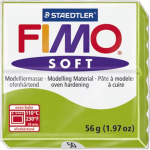 STAEDTLER P&acirc;te &agrave; modeler &agrave; cuire Fimo Soft bloc 56 g vert pomme