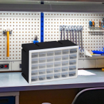 Kompaktne sahtli korraldaja laua hoiukasti jaoks koos jaoturitega kontorit&ouml;&ouml;riistadega 30 grid