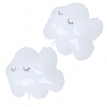 2 tk &otilde;hupall valge alumiiniumfoolium naeratav pilv &otilde;hupallid peokaunistus puhumistoruga