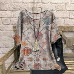 5xl 6xl 7xl Plus Size s&uuml;mmeetriline retrotr&uuml;kiga suvised T-s&auml;rgid vabaaja &uuml;mara kaelusega l&uuml;hikeste varrukatega lahtised naisteriided 7XL