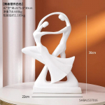 Lihtsad kaasaegsed instrumendid Abstraktsed figuurid tantsija kunsti ornament elutuba teler Veinikapp Kodukaunistused