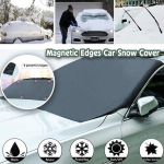 Auto lume/k&uuml;lmakaitsega magnetiline p&auml;ikesevari kaetud h&otilde;bedase riidega esiklaasile 210*125*145cm