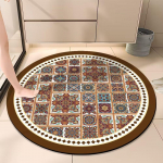 Retro stiilis valamu p&otilde;randamatt &Uuml;mmargune vannitoa p&otilde;randamatt Vett imav ja mustust h&uuml;lgav Vannitoa libisemiskindel jalamatt Jalamatt 100*100cm