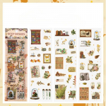 3tk/komplekt Laser-l&auml;bipaistvad veekindlad retro-PET-kleebised k&auml;tekontole Materjalid &Otilde;pilaste kirjatarvete kleebised Scrapbooking