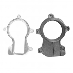 V-bandiga downpipe turboflants 2,5 tolli OD tihendiga sobib Cummins Holset WH1C HX35W HX40 jaoks