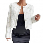 Naiste mantel kraeta, &uuml;he n&ouml;&ouml;biga, pikkade varrukatega, l&uuml;hike, &auml;ristiilis, pendelr&otilde;ivas, kevad-s&uuml;gis &uuml;ler&otilde;ivad L valge