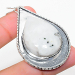 Rainbow Moonstone Handmade 925 Sterling Silver Jewelry Pendant 2.36 q6a58