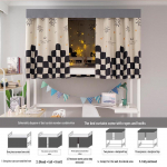 Pimendav voodikardin &uuml;lemisele narile &ndash; paks ja tugev, printsessi stiilis alumisele narile/lauale, ideaalne naiste &uuml;hiselamutesse 1.5m Height [Front Panel]