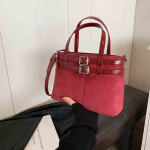 Retro seemisnahast punane kott naistele uus trend matt pendeldamine crossbody kott s&uuml;gistalv vabaaja kandiline &otilde;lg unikaalne