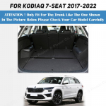 Automaatne t&auml;iskattega pagasiruumi matt SKODA Kodiaq 7-kohalisele 2017- 22 21 20 19 18 auto pakiruumi katte padja sisekaitse lisatarvikud Black-Black