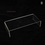 U-kujuline l&auml;bipaistev akr&uuml;&uuml;lekraani p&uuml;stikualus ehtevitriin riiul tassikoogialuse vitriinide kinnitused kommide magustoidufiguuride jaoks 18*8*4cm