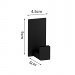 Must vannitoariistvarakomplekt Isekleepuv, konksudega k&auml;ter&auml;tikuhoidja k&auml;ter&auml;tikuivati ​​paberihoidiku tarvikute komplekt ilma naelteta