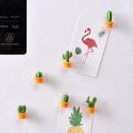 Zhenghui 3D Cactus k&uuml;lmikumagnet &ndash; loominguline taimekujuline s&otilde;numihoidik oranž