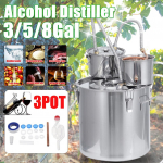 12/20/30L Kodune destilleerija Alambic Moonshine Alkohol 3poti destilleerija Roostevaba Vask DIY Pruulivesi Vein Eeterlik &Otilde;li Pruulimiskomplekt 12L