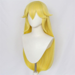 Printsess Peach Parukas M&auml;ngu Cosplay Parukas Pikk Kuldne Blondi Soojakindel S&uuml;nteetiline Juus Anime Printsess Bowsette Cosplay Parukad +Parukakate One Size beige