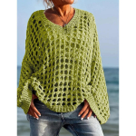Seksikas &otilde;&otilde;nsas kudum, p&auml;ikeses&auml;rk, puhkuse kudum, naiste kevadsuvi Outer Beach Cover Up top L