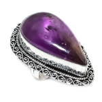Sage Amethyst Handmade 925 Sterling Silver Jewelry Ring Size 8 l9k19
