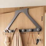 &Uuml;le ukse konksud Kleepuv seinakonks Ukseriputaja R&auml;tikuriiul riputamiseks 6 konksuga Ei vaja puurimist Uksetagune organiseerija