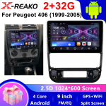 Peugeot 406 1995 - 2005 jaoks Androidi operatsioonis&uuml;steemiga h&auml;&auml;ljuhtimispuldiga autoraadio multimeediastereos&uuml;steem GPS-navigatsiooniga DSP Carplay WiFi 4 core 2GB+32GB CP